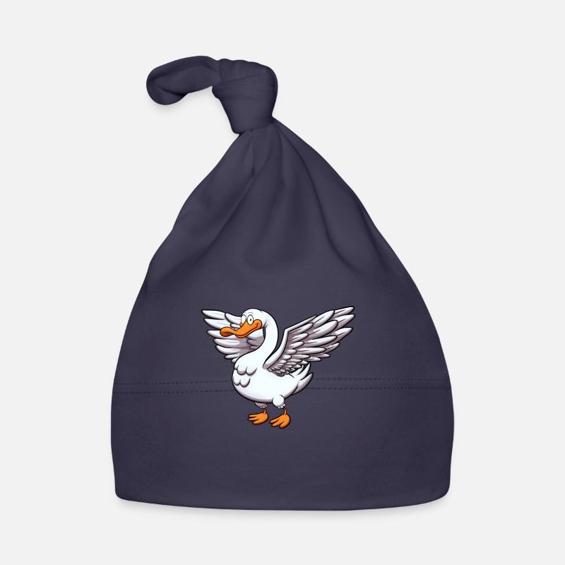 Goose Spreading Wings Organic Baby Cap