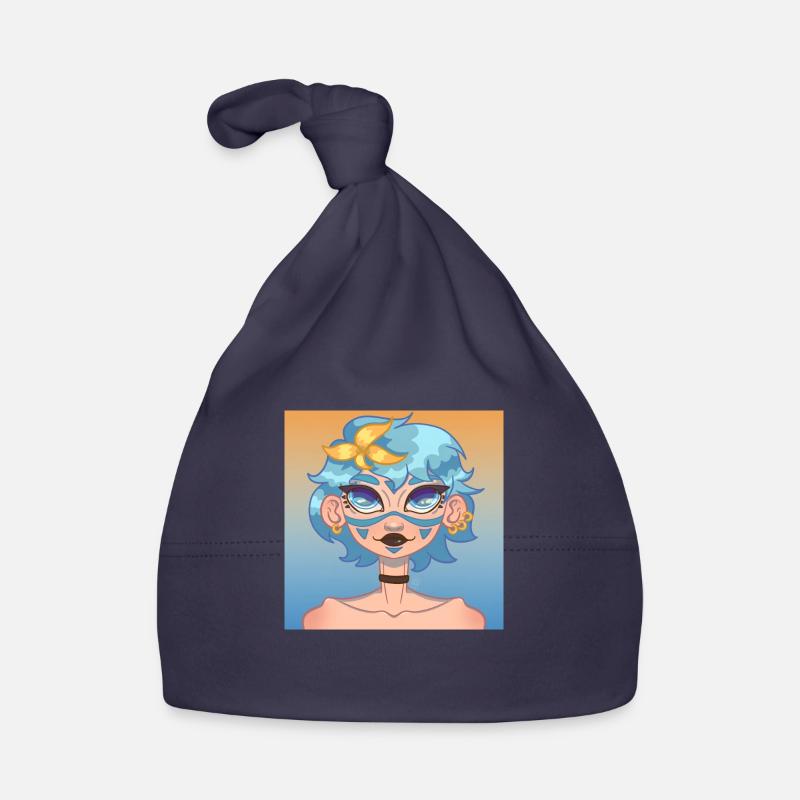 Océan doré - Bonnet bio Bébé - marine