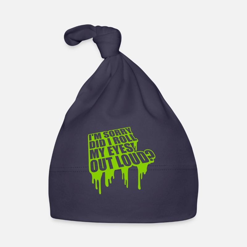 Roll My Eyes Out Organic Baby Cap