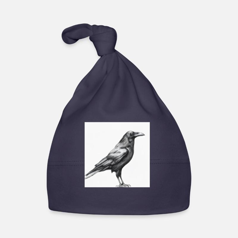 Drawn Raven Organic Baby Cap