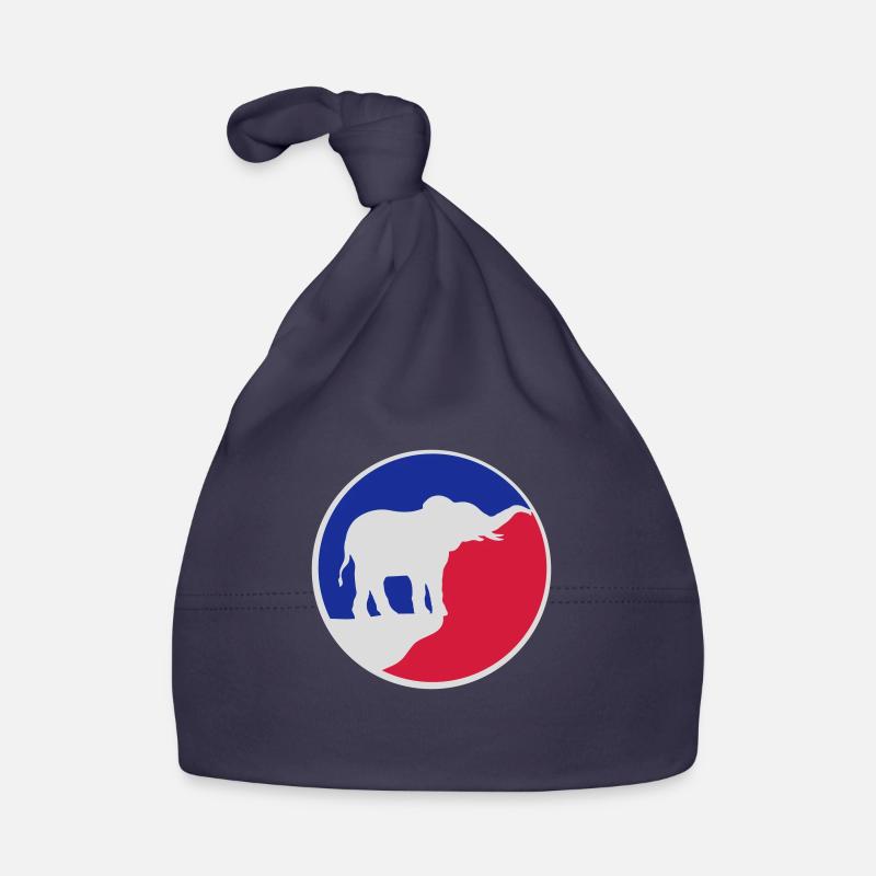 Elefant Silhouette Klippe Mond Baby Bio-Mütze