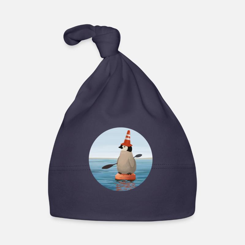 Penguin fonctionne comme une bouée - Bonnet bio Bébé - marine