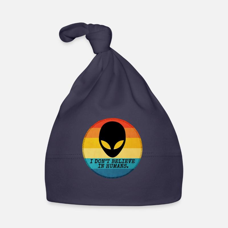 Klassischer Alien-Kopf - Ich glaube nicht an Menschen. Baby Bio-Mütze