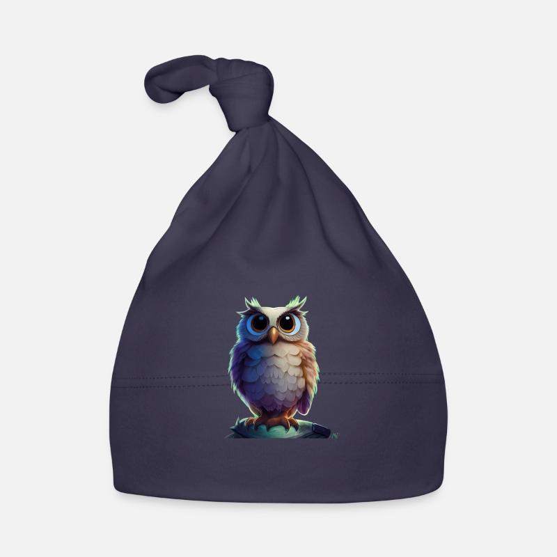 Magische eule - Baby Bio-Mütze - Navy
