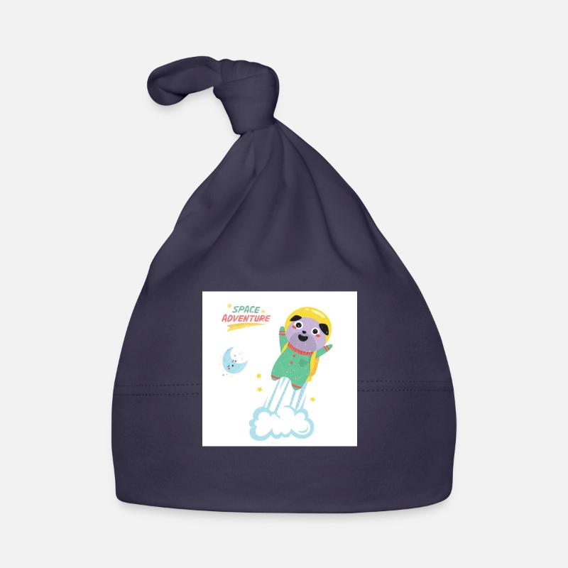 Chiot de l’espace. Bonnet bio Bébé