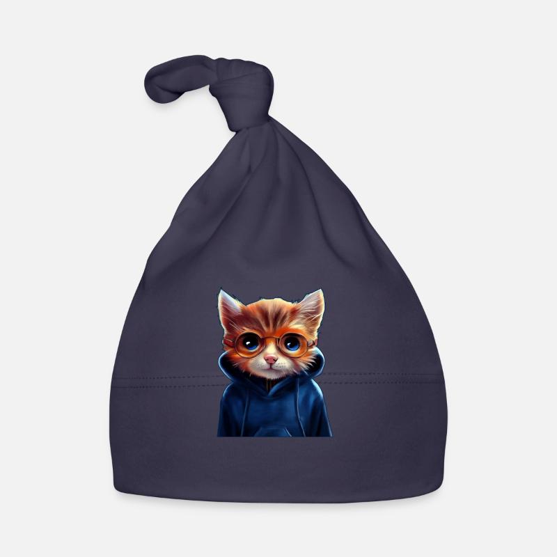 Chat avec pull Bonnet bio Bébé