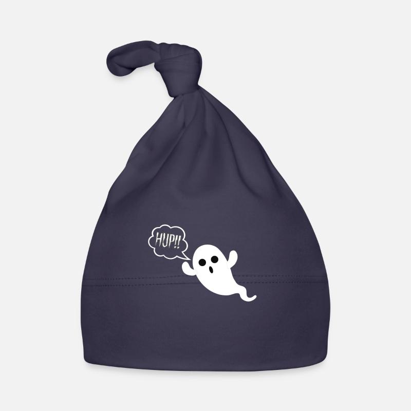Geist Ghost Boo Hup Halloween - Bonnet bio Bébé - marine