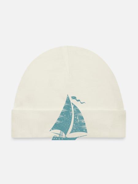 Sailboat Sailing Sailors - Organic Baby Cap - navy - Front