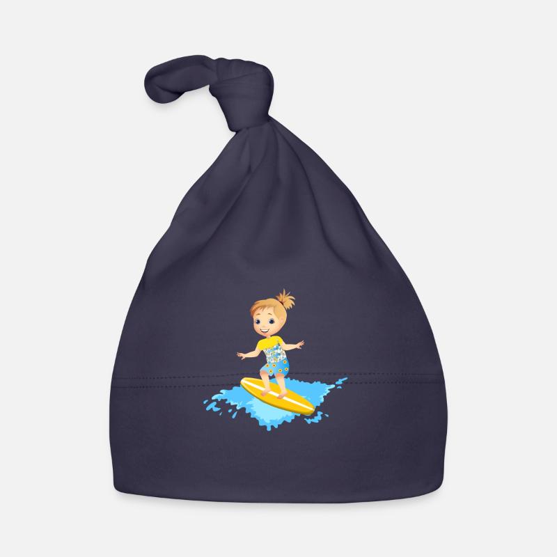 Surfeur avec corset - Bonnet bio Bébé - marine