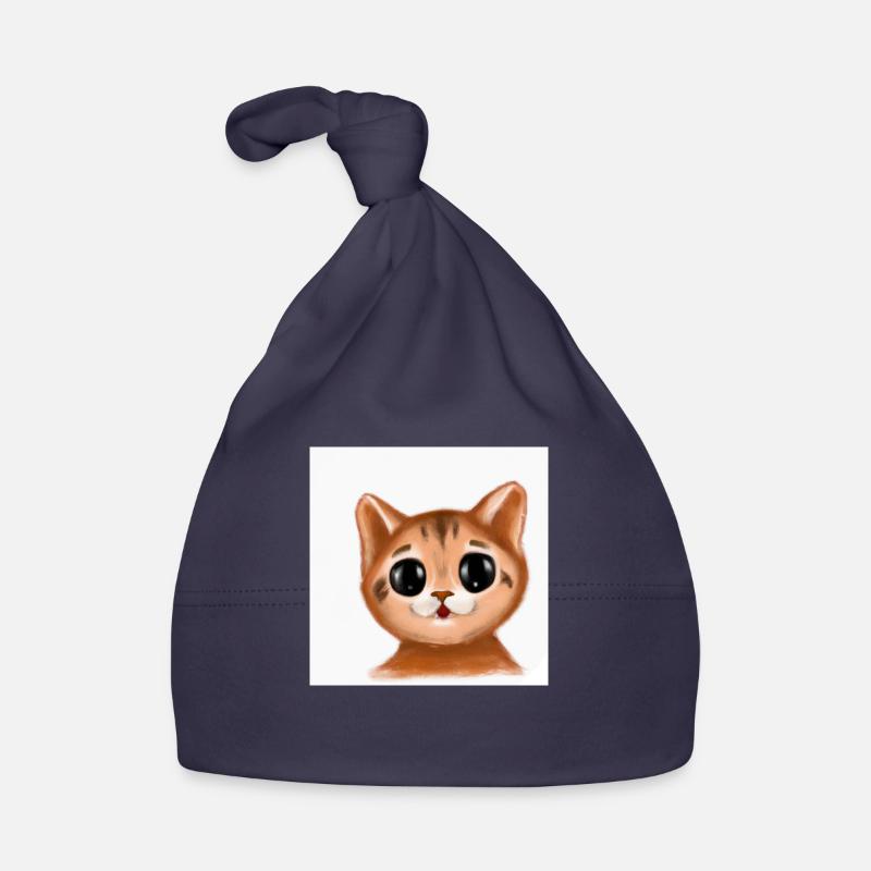 Cat drawn Organic Baby Cap