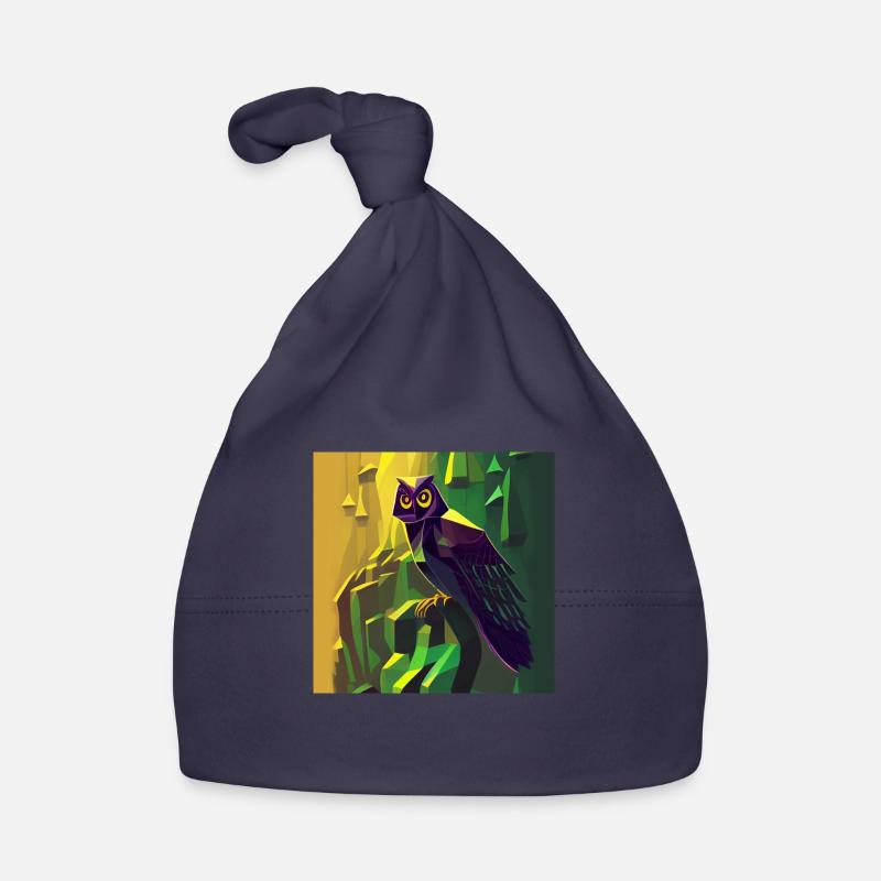 Owl Art 1 Organic Baby Cap