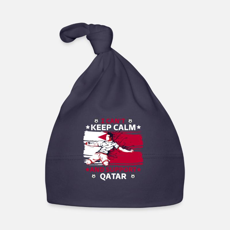 Stay calm and support Qatar Organic Baby Cap
