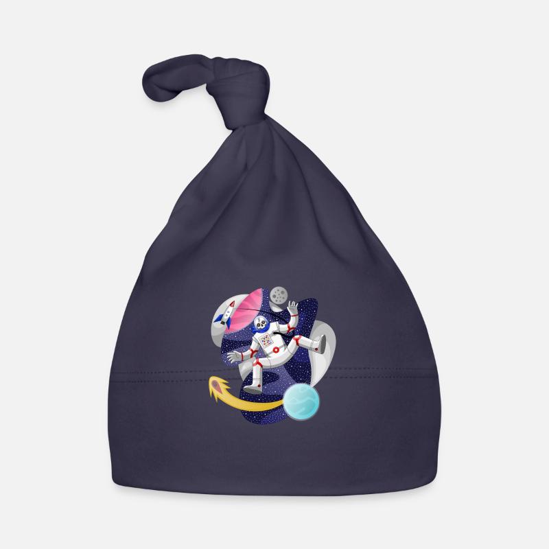 Sidereal space - Organic Baby Cap - navy