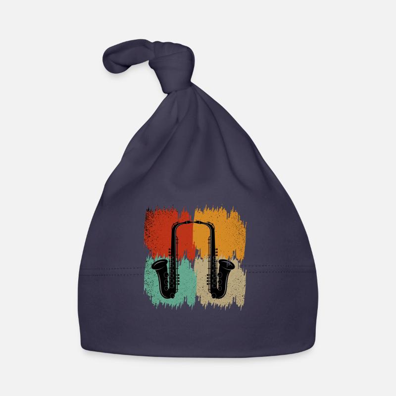 saxophone retro Organic Baby Cap