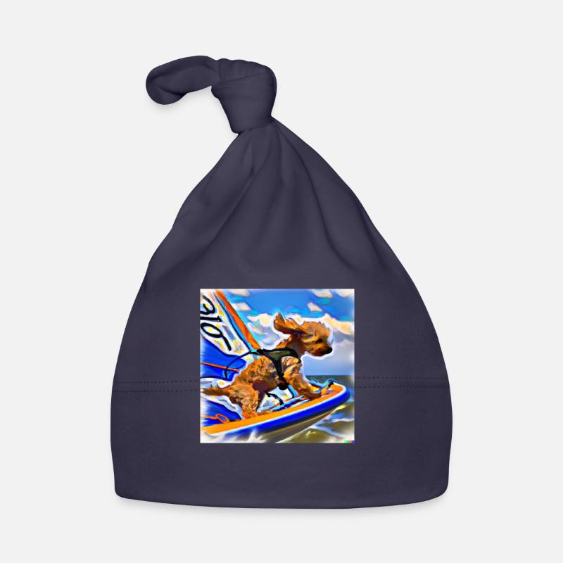 Surfing Dog Baby Bio-Mütze