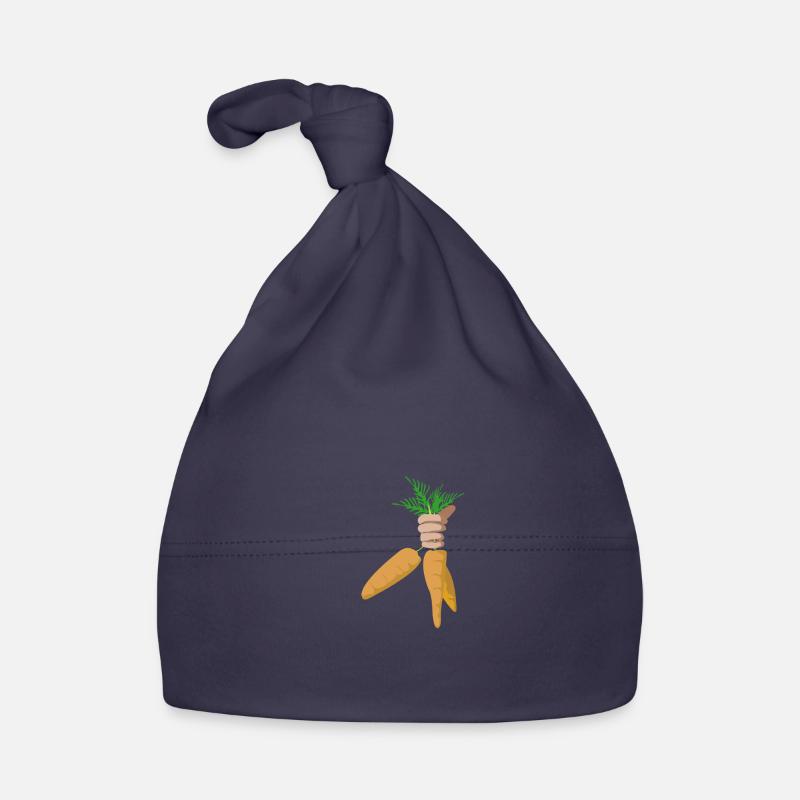 bote de carrotes - Bonnet bio Bébé - marine