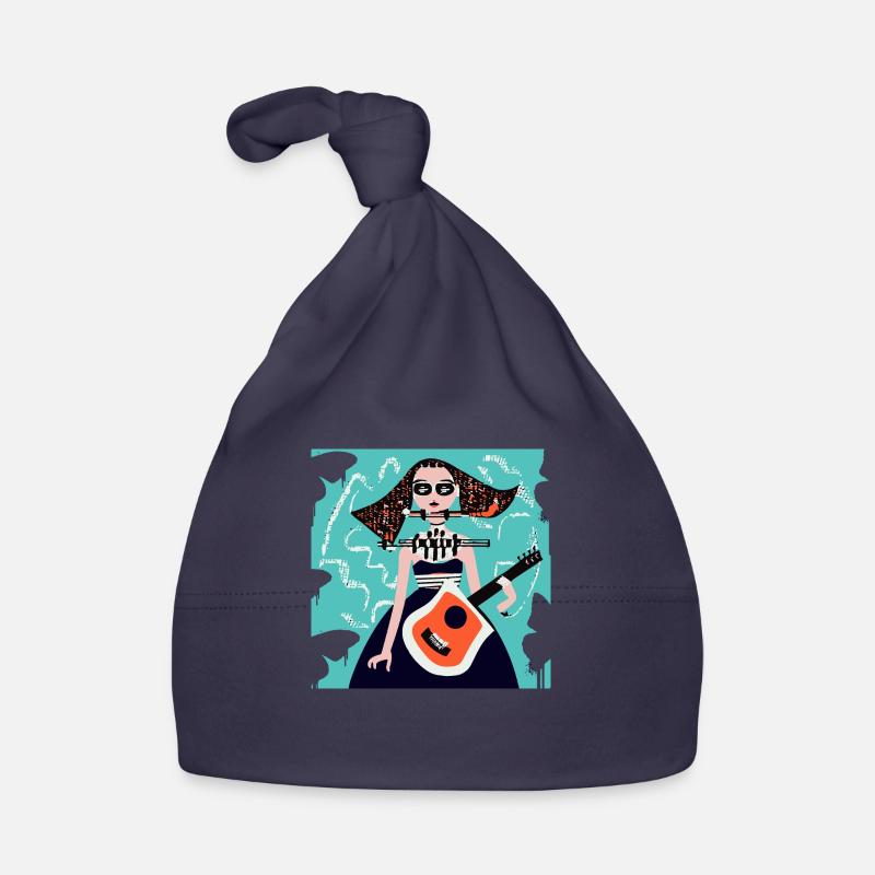 Fille de la musique - Bonnet bio Bébé - marine