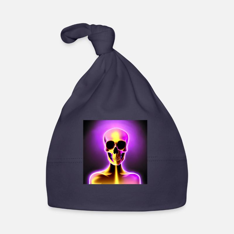 Purple Skull Organic Baby Cap