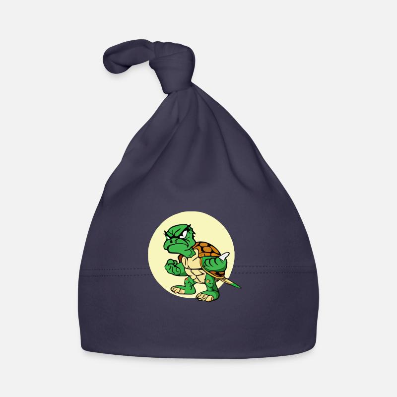 Lili the grumpy turtle Organic Baby Cap