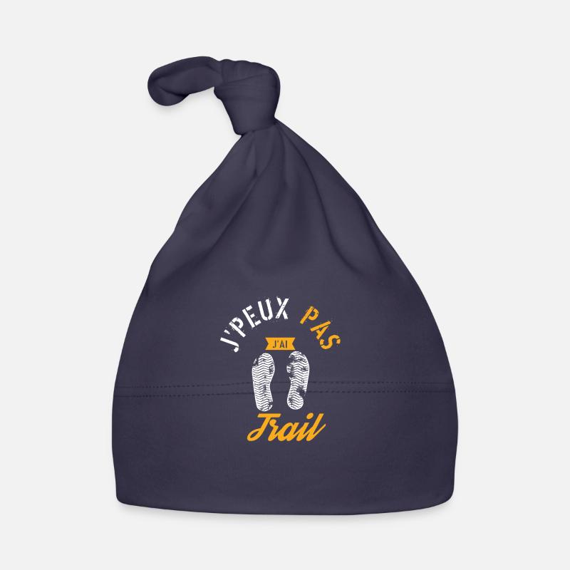 J Peux Pas J ai Trail - Bonnet bio Bébé - marine