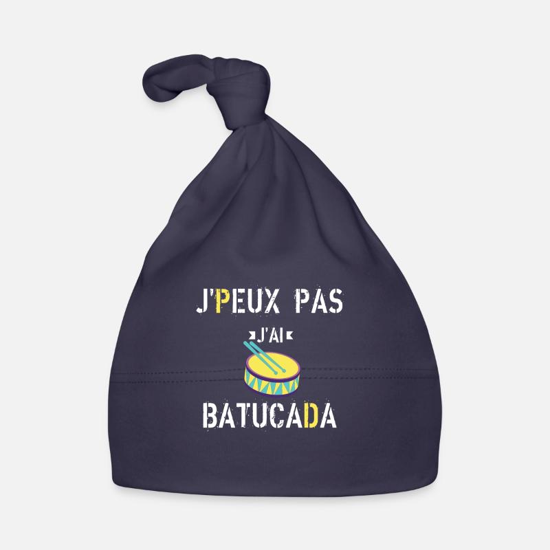 J Peux Pas J ai Batucada - Bonnet bio Bébé - marine