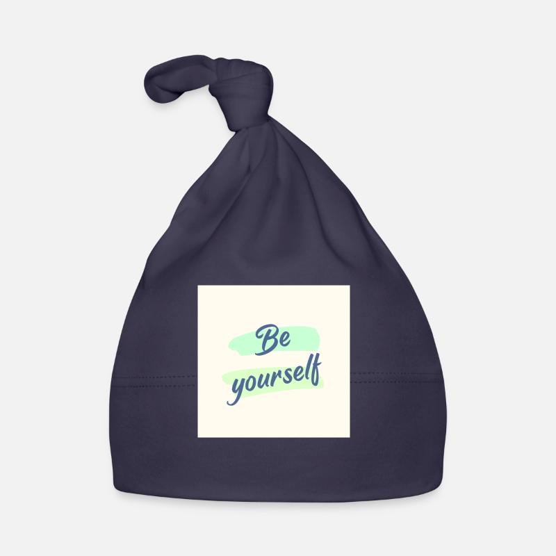 Soyez vous-même - Bonnet bio Bébé - marine