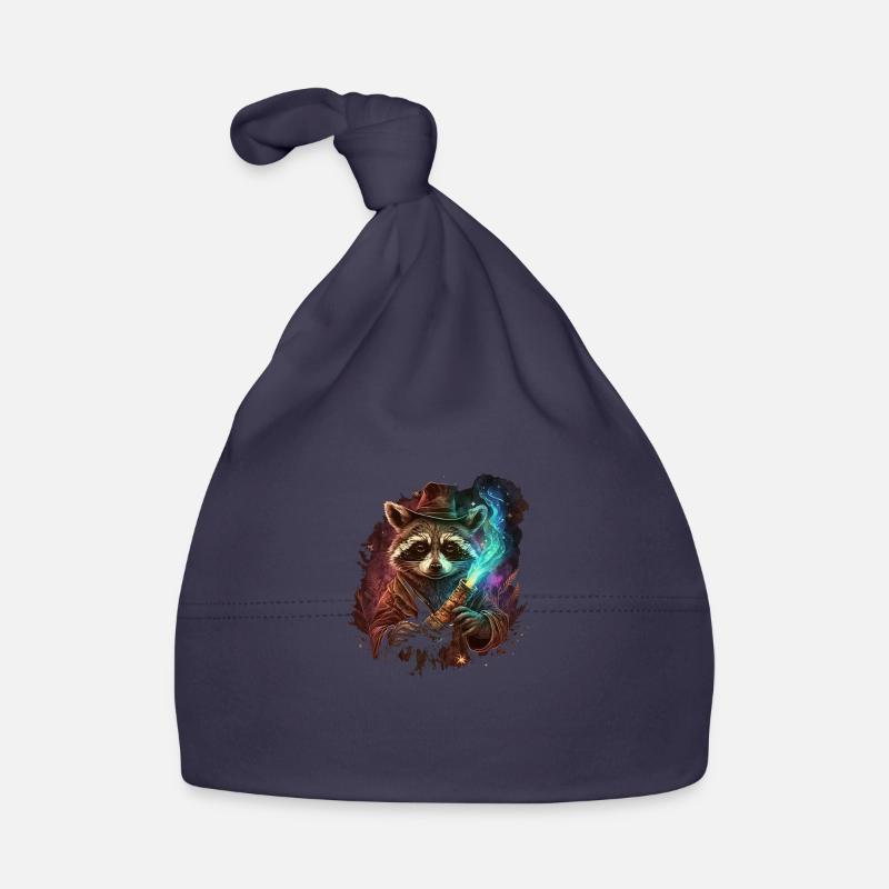 Fantasy Wizard Racoon Organic Baby Cap
