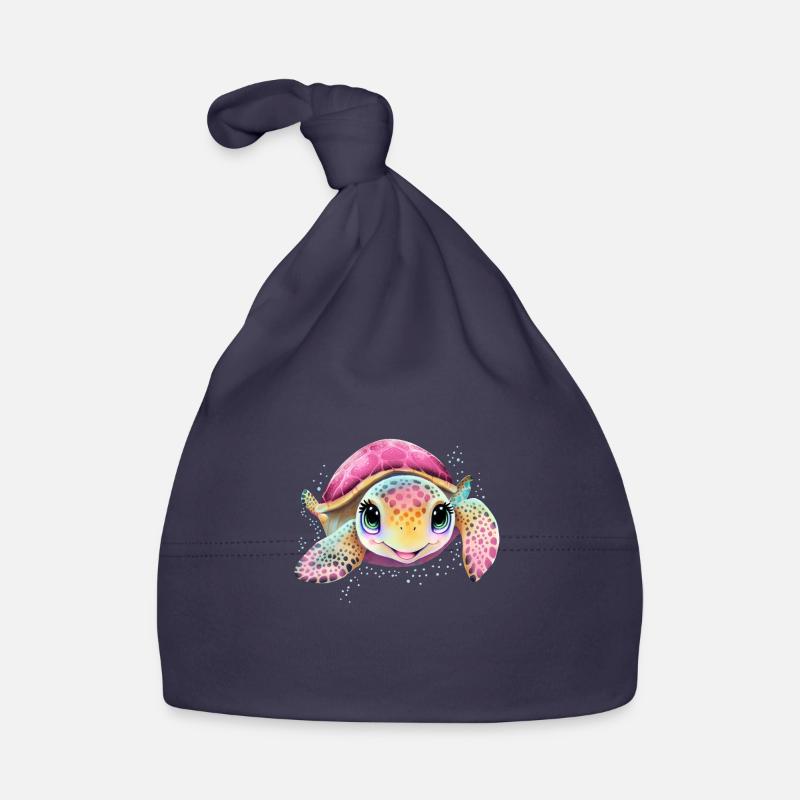 Bébé tortue - Bonnet bio Bébé - marine