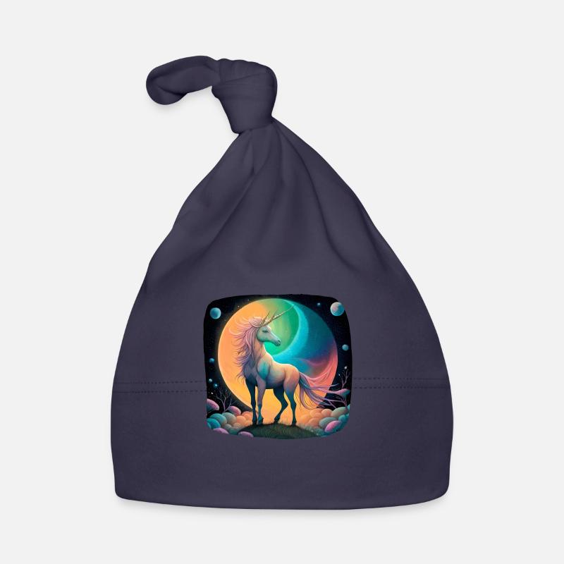 Fantasie Einhorn mystisch Baby Bio-Mütze