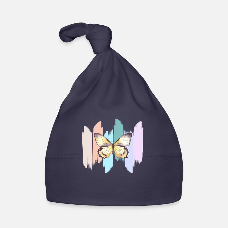 Papillon en arc en ciel Bonnet bio Bébé