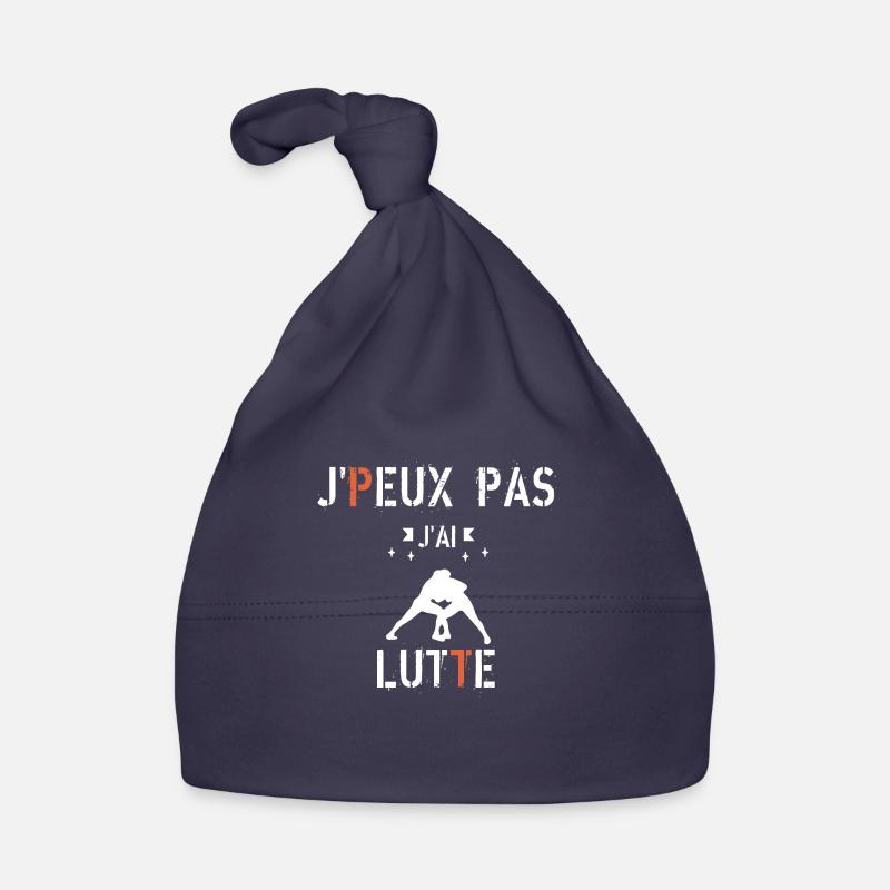 J Peux Pas J Ai Lutte - Bonnet bio Bébé - marine