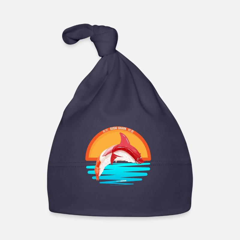 Sushi shark simple - Bonnet bio Bébé - marine