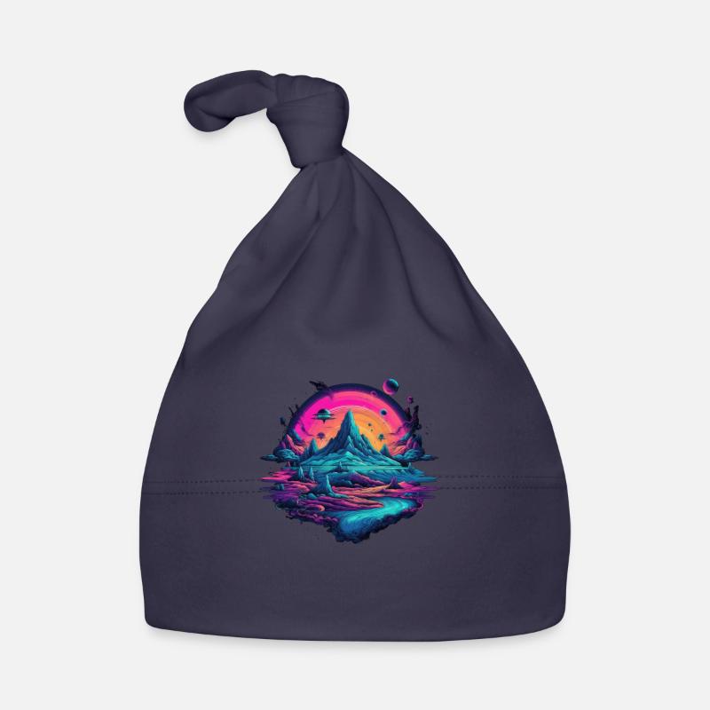 Futuristic life on planets Organic Baby Cap
