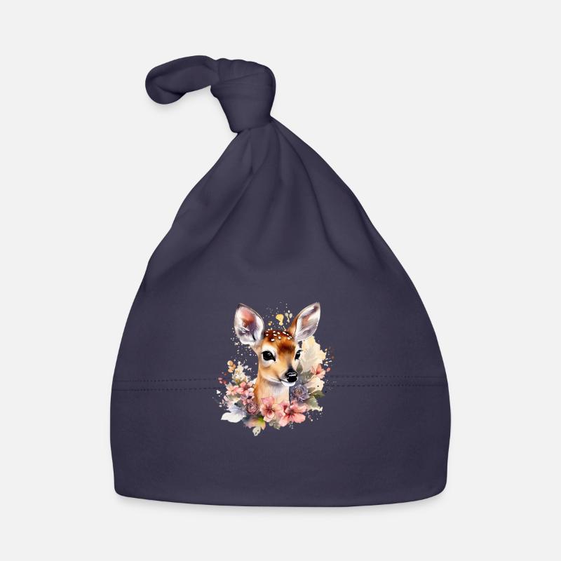 Flower deer Organic Baby Cap