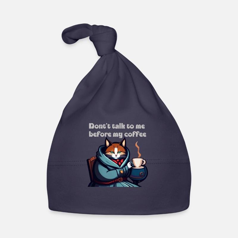 Drôle de chat et de café Bonnet bio Bébé