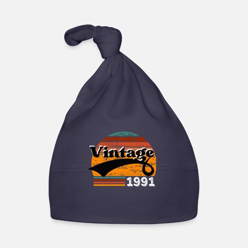 Vintage 1991 - Bonnet bio Bébé - marine