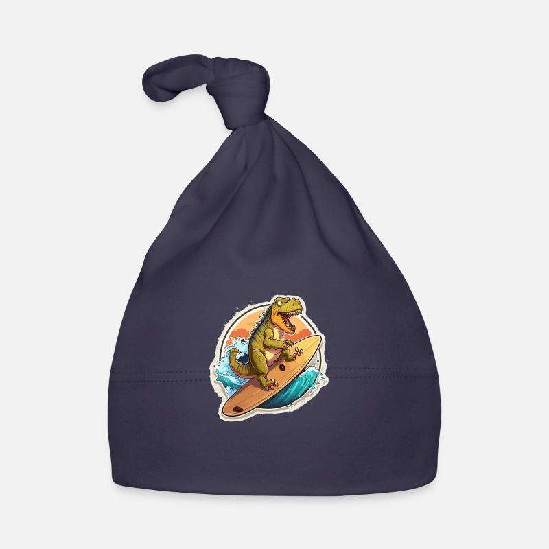 Surfin T-Rex Organic Baby Cap