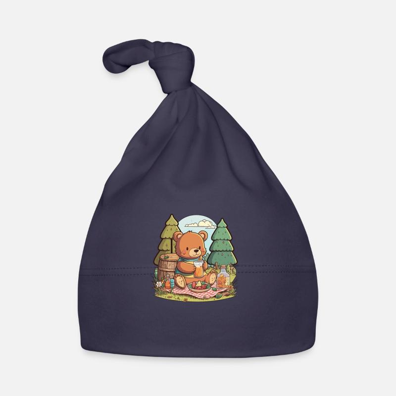 Picnic with a Bear Organic Baby Cap