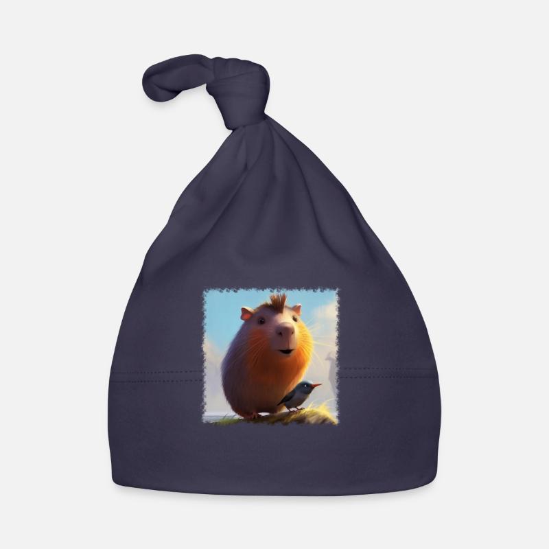 cute capybara Organic Baby Cap
