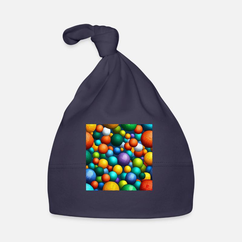 Rainbow Mosaic Spheres Organic Baby Cap
