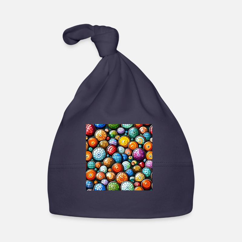 Murakami Mosaic Pattern Organic Baby Cap