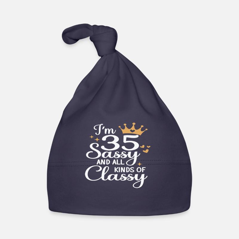 J’ai 35 ans Sassy et toutes sortes de classes - Bonnet bio Bébé - marine
