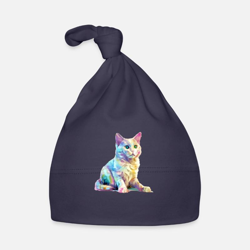 Obi the multicolored cat Organic Baby Cap