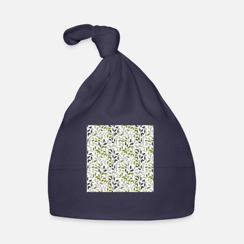 Leaves Seamless Pattern Leaf Foliage Nature Print Organic Baby Cap