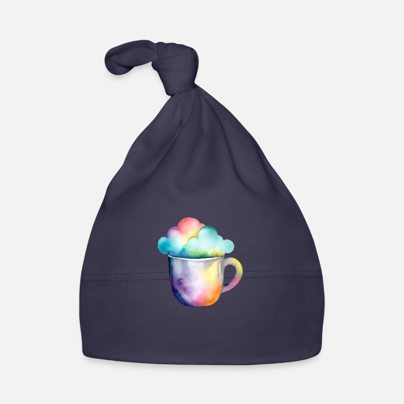 Rainbow coffee with a cloud Organic Baby Cap