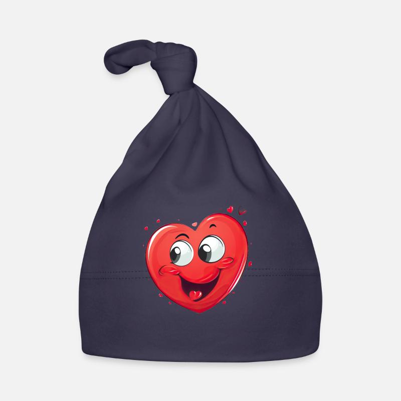 Cœur joyeux - Bonnet bio Bébé - marine