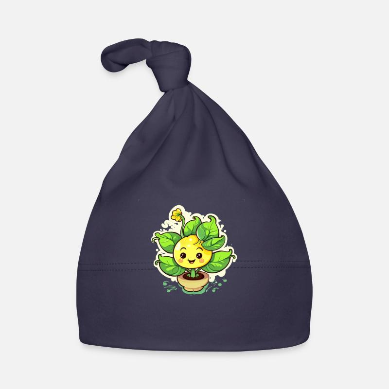 Marque de commerce Cute Plant - Bonnet bio Bébé - marine