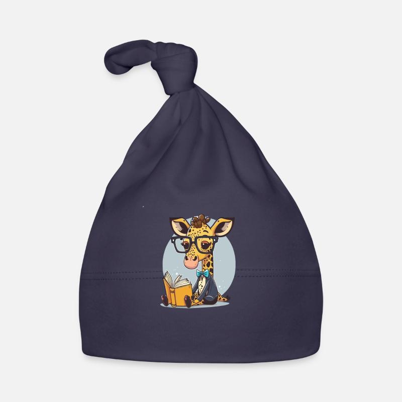 Giraffe Librarian Organic Baby Cap