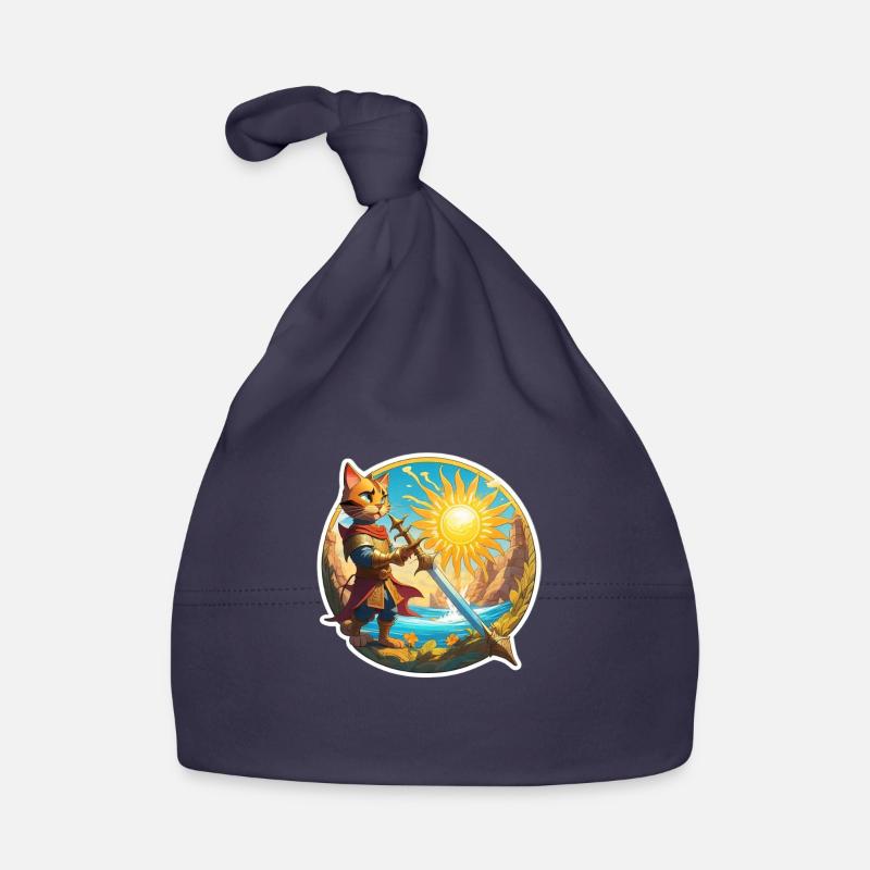 Swordscat de la plage de l’été - Bonnet bio Bébé - marine