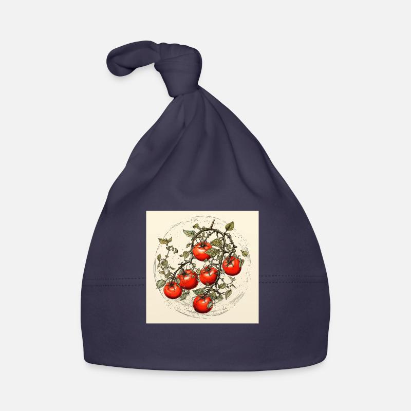 Tomatoes - Organic Baby Cap - navy